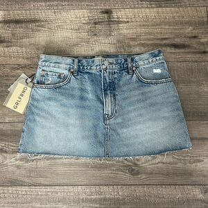 GRLFRND Denim Mini Skirt. NWT. Size 29.